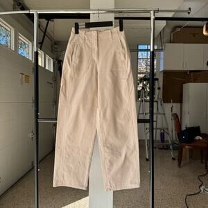 Wilfred Free Utility Trousers Women’s 00 Cream Wide Leg High Rise Slash Pocket